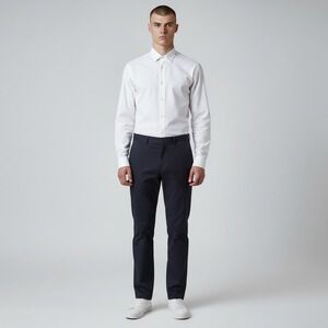 Prada Milano Pants Men's IT 44 US 30 Black Cotton Tailored Trousers Made Italy